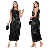 Women's Elegant Sequined Slim Fashionable Long Dress