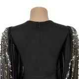 Women's Elegant Chic Beaded Fashionable Evening Dress