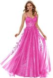 Women ball dress lace applique evening dress（Processing time need 3-6 days）