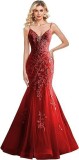 Women suspender V Neck fishtail sexy dress（Processing time need 3-6 days）