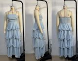 Women's Summer Sexy Fashion Low Back Strapless Cake Dress