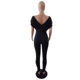 Women's Spring/Summer Sexy V-Neck Off Shoulder Jumpsuits