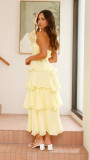 Women's Summer Sexy Fashion Low Back Strapless Cake Dress