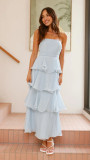 Women's Summer Sexy Fashion Low Back Strapless Cake Dress