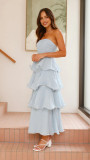 Women's Summer Sexy Fashion Low Back Strapless Cake Dress