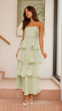 Women's Summer Sexy Fashion Low Back Strapless Cake Dress