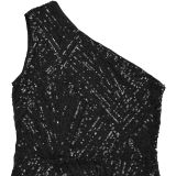 Women's Elegant Sequined Slim Fashionable Long Dress