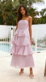 Women's Summer Sexy Fashion Low Back Strapless Cake Dress