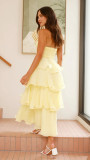 Women's Summer Sexy Fashion Low Back Strapless Cake Dress