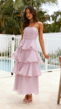 Women's Summer Sexy Fashion Low Back Strapless Cake Dress