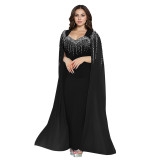 Women's Elegant Chic Beaded Fashionable Evening Dress