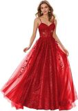 Women ball dress lace applique evening dress（Processing time need 3-6 days）