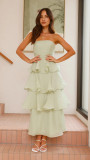 Women's Summer Sexy Fashion Low Back Strapless Cake Dress