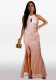 Women's Chic Sexy Sequined Split Fashionable Dress