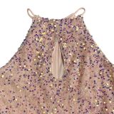 Women's Chic Sexy Sequined Split Fashionable Dress