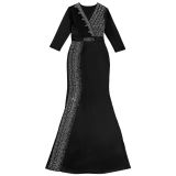 Women's Chic Elegant Beaded Half Sleeve V-Neck Fashionable Dress