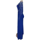 Women's Elegant Chic Beaded Fashionable Evening Dress