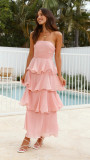 Women's Summer Sexy Fashion Low Back Strapless Cake Dress