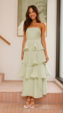 Women's Summer Sexy Fashion Low Back Strapless Cake Dress