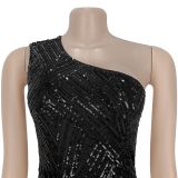 Women's Elegant Sequined Slim Fashionable Long Dress