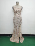 Women One Shoulder Beaded Geometric Sequin Formal Party Prom Wedding Evening Dress