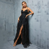 Women suspender mesh evening dress（Processing time need 3-6 days）