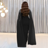 Women's Elegant Chic Beaded Fashionable Evening Dress