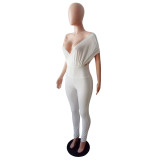 Women's Spring/Summer Sexy V-Neck Off Shoulder Jumpsuits