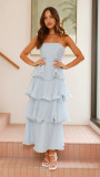 Women's Summer Sexy Fashion Low Back Strapless Cake Dress
