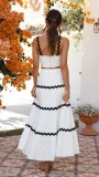 Women's Summer Sexy Strap A-line Two Piece Skirt Set