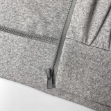 Plus Size Women's Solid Color Sports Three Piece Set(Hoodies+Vest+Shorts)