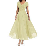 Plus Size Women V-neck Chiffon Formal Party evening dress（Processing time need 3-6 days）