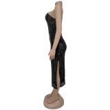 Women's Elegant Sequined Slim Fashionable Long Dress