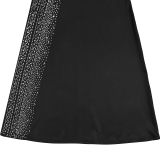 Women's Chic Elegant Beaded Half Sleeve V-Neck Fashionable Dress