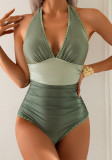 Women's Sexy Solid Color One-Piece Swimsuits