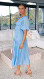 Women Casual Trendy Summer V Neck Dress