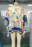 Women Spring Summer Casual Printed Short Sleeve Top