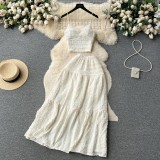Women Set Summer Strap Top and Skirt Two Piece Set
