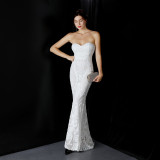 Women Sequined Skirt Ball Party Evening Dress