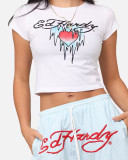 Women Street Print Crop Top T-Shirt