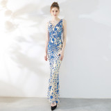 Women Summer Fishtail Formal Party Evening Dress