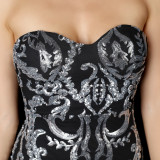 Women Sequined Skirt Ball Party Evening Dress