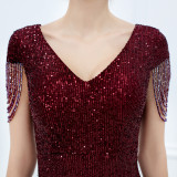 Women Formal Party Elegant Sequin Evening Dress