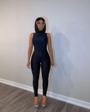 Women Summer Solid Stretchy Zipper Pants
