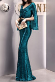 Women Formal Party Elegant Sexy Sequin Fishtail Evening Dress