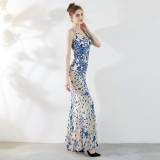Women Summer Fishtail Formal Party Evening Dress