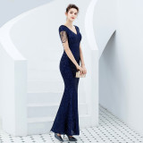 Women Formal Party Elegant Sequin Evening Dress