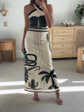 Women Summer Sexy Halter Neck Lace Maxi Dress