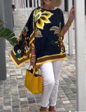Women Spring Summer Casual Printed Short Sleeve Top