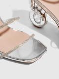 Women Summer Rhinestone Wrap High-heeled Roman High-heeled Sandals